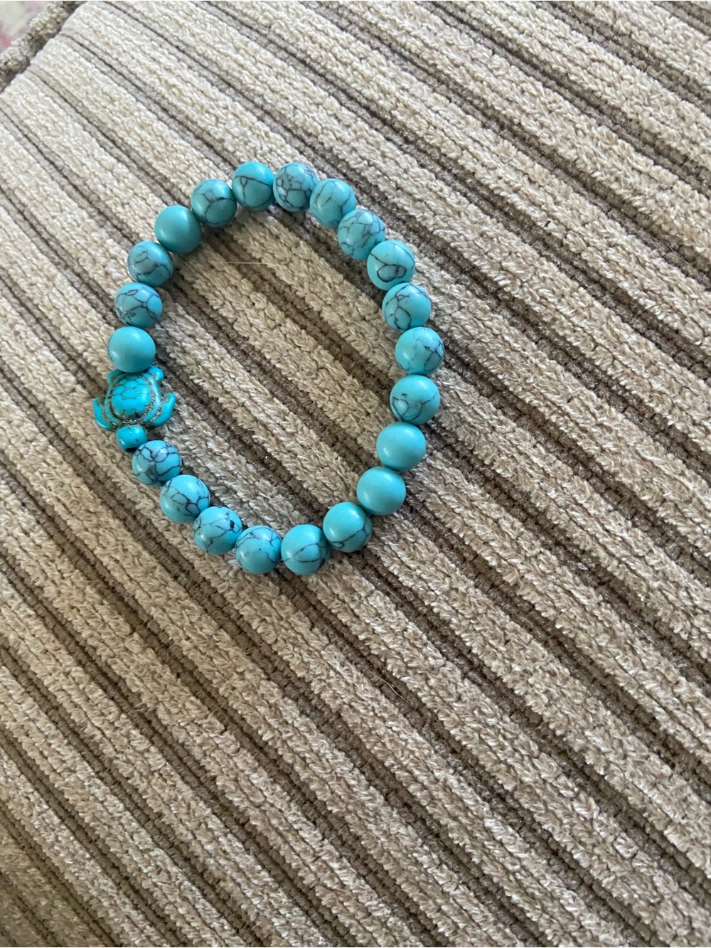 Turquoise Beaded Stretch Bracelet - Women Jewelry